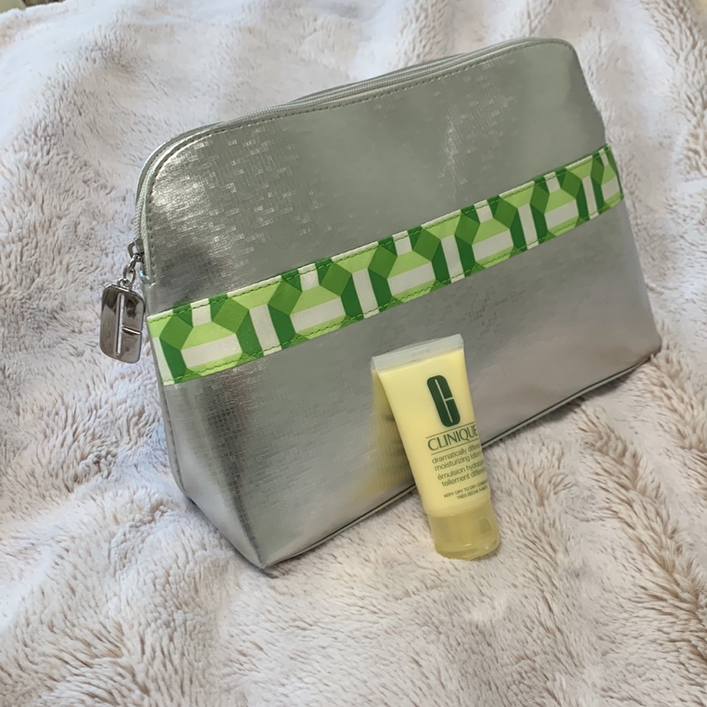 New Clinique large cosmetic bag and lotion